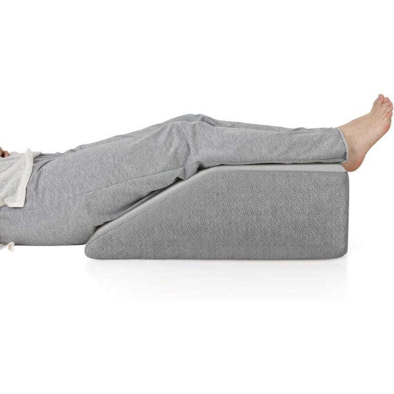 Costway - Oreiller Élévation Jambes, Coussins Relève-Jambes Mémoire de Forme, Oreiller de Lecture Housse Amovible & Lavable, Antidérapant, pour