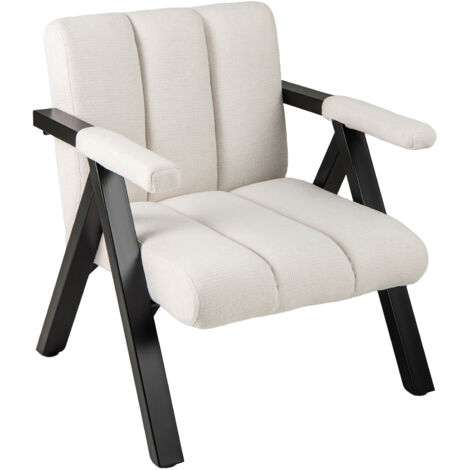 COSTWAY Oversized Accent Chair Comfy Reading Chair with Metal Frame-Beige