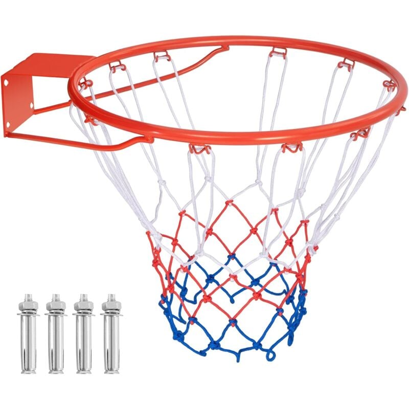 Costway - Panier de Basket Anneau Suspendu avec Filet Toutes Saisons, Jante de Basket-Ball Murale Remplacement Universelle pour Intérieur/Extérieur,