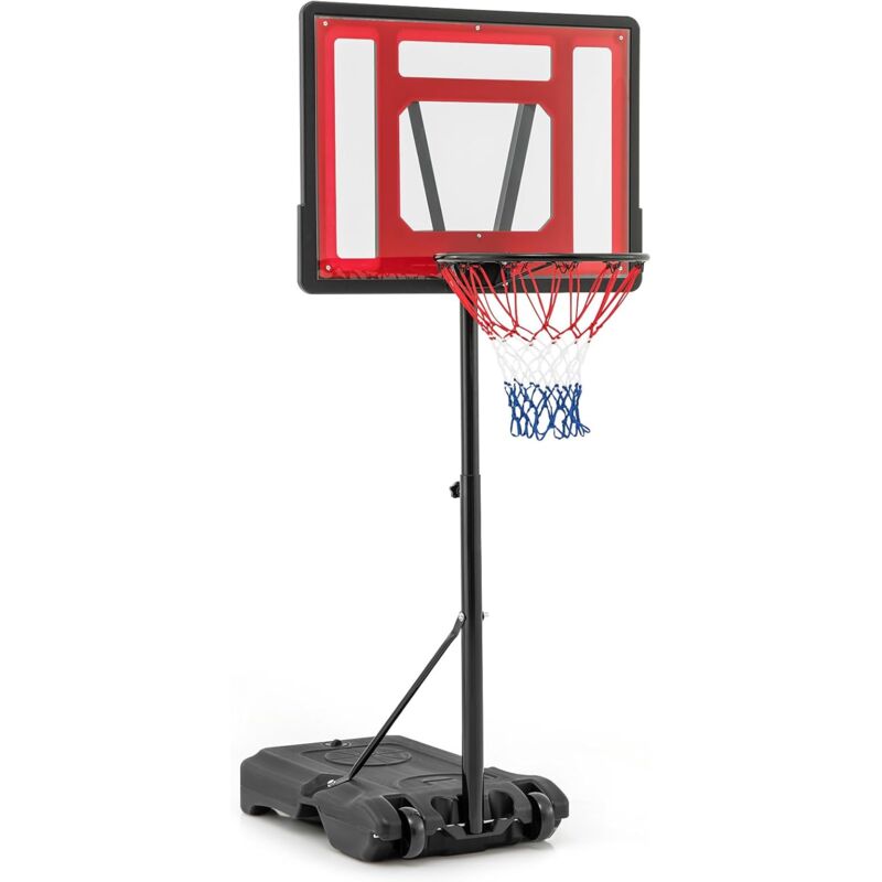 Panier de Basket-Ball de Piscine, Support de Basket-Ball Réglable en Hauteur pour Enfants Adolescents Adultes, Panier de Basket-Ball Mobile, pour