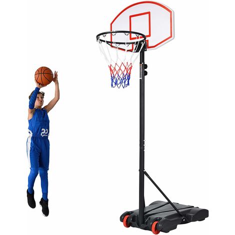 COSTWAY Panier de Basket sur Pied Enfant Adulte Hauteur 178-208cm R