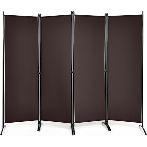 Paravent Pliable En Bois Paulownia 6 Panneaux - 170 Cm Haut, Style Européen à Persiennes Rotatives