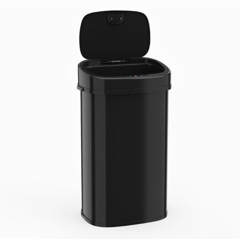 COSTWAY Pattumiera da 58L, Cestino per la Spazzatura con Sensore di Movimento a Infrarossi e Design a Doppia Zona, Bidone Automatico Senza Contatto per Cucina, Ufficio e Soggiorno (58 L)