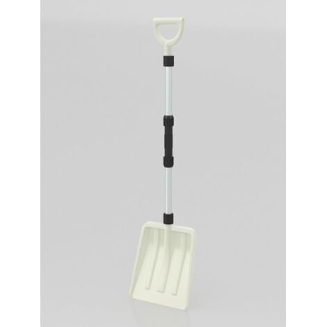 COSTWAY Pelle à neige, pelle à neige longue de 116,5 cm avec poignée ergonomique et manche en aluminium, chasse-neige léger pour allées, jeux de bonhomme de neige