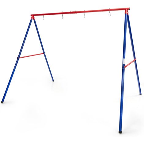 Costway – Portique de balançoire en métal – Structure en A – Charge 250kg – Dimensions 260 x 182 x 182 cm – Tapis antidérapant pour sécurité