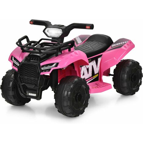 Costway – Quad électrique enfant 6V 2 km/h – 4 roues antidérapantes – Batterie rechargeable 6V 4Ah – Siège ergonomique pour 18-36 mois
