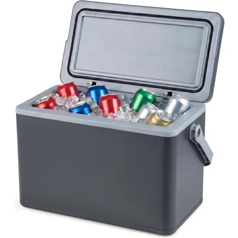 COSTWAY Raffreddatore Rigido Portatile 12L,Mantiene il Ghiaccio per 3 Giorni,per Campeggio,Grigio