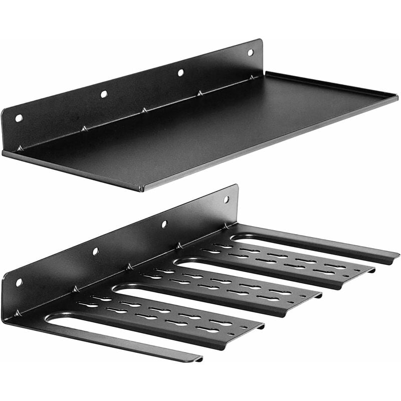 Costway - Rangement d'Outils Electriques, avec Support et Etagère, Haute Durabilité en Acier, Capacité de Poids de 23kg, Facile à Installer, pour