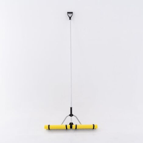COSTWAY Rastrillo Flotante para Malezas con Cabezal de 92 Cm, Mango de Extensión Ajustable, Flotador de Espuma y Cuerda para Lanzar, de Aluminio Plegable para Eliminación de Malezas y Algas