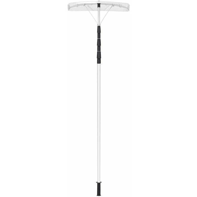 Costway - Râteau à Neige sur Toit Télescopique Outil de Déneigement Hauteur Réglable 200-630CM Manche en Aluminium avec Poignée Antidérapante Blanc