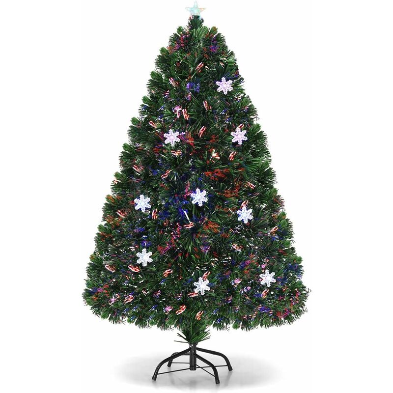 

Árbol de Navidad Artificial con Soporte de Metal Decoración (180 cm) - Costway