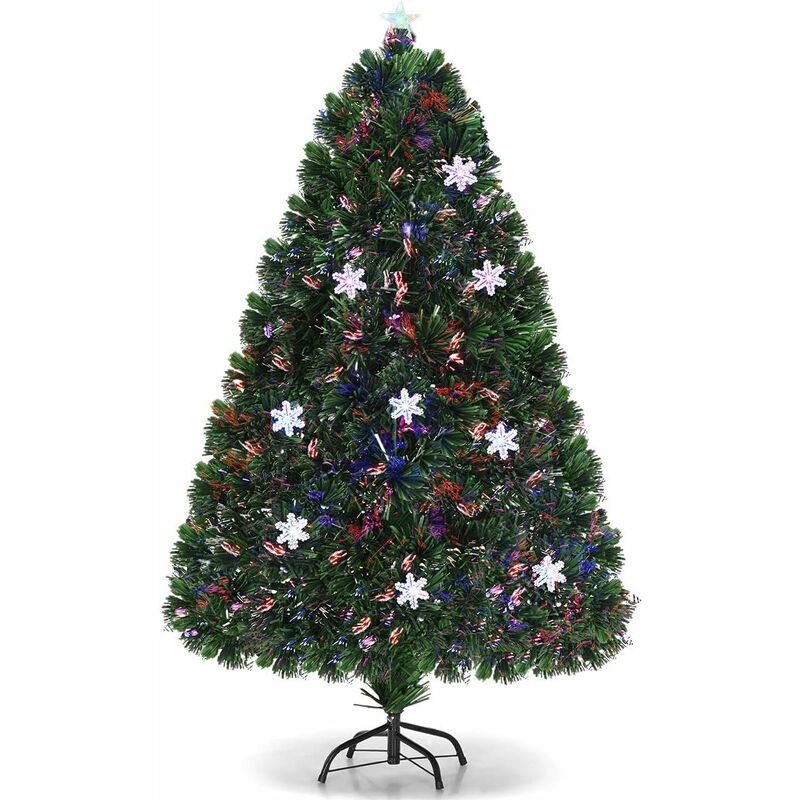 

Árbol de Navidad Artificial con Soporte de Metal Decoración (210cm) - Costway