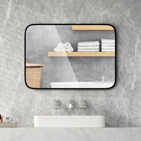 COSTWAY Rectangle Bathroom Mirror 70 CM x 50 CM Make Up Vanity Mirror