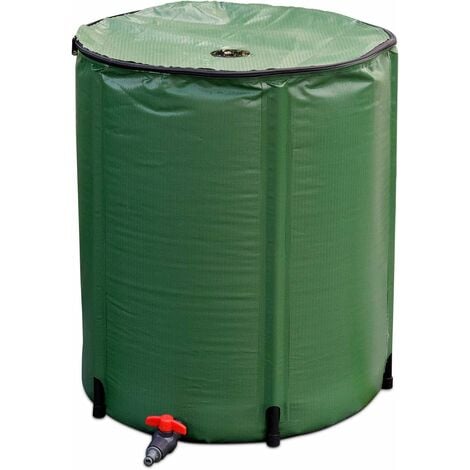 COSTWAY Réservoir Pliable Portatif 200L avec Le Récipient de Stockage d'eau de Filtre de Robinet, Réservoir Pliable Portatif 60x72CM Idéal pour l'Arrosage des Plantes de Jardin