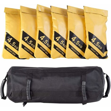 COSTWAY Sandbag Saco de Peso Entrenamiento Saco Pesado con 6 Sacos Terrenos Vacíos para Rellenar Arena