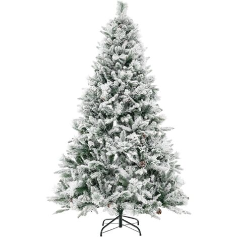 Costway – Sapin de Noël artificiel 180 cm avec 240 lumières LED – Aiguilles en PVC – 8 modes d'éclairage – Arbre vert réaliste