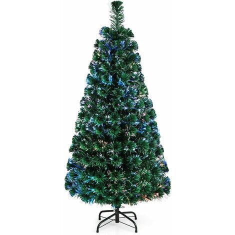 COSTWAY Sapin de Noël Artificiel Lumières LED 150cm