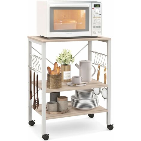 Carrello da cucina bianco con cestini metallo cm 47 x 37 x 85 h –  WebMarketPoint
