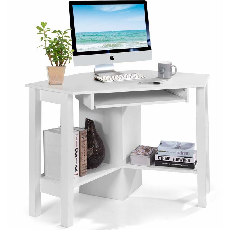 Costway - Schreibtisch Computerschreibtisch Computertisch Eckschreibtisch Winkelschreibtisch Bürotisch Corner Table Ecktisch Arbeitstisch