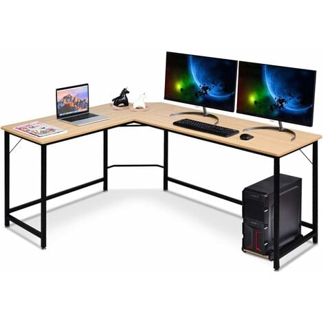 DLMSDG Scrivania Gaming Angolare in Legno E Metallo, Scrivania per Computer Scrivania  Ad Angolo Scrivania Ad Angolo Economica per Uso Domestico Semplice E  Moderna A Forma di L, Ufficio(Left Corner) : 