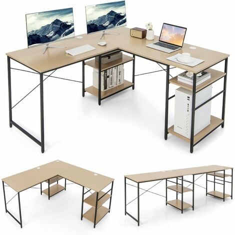 Supporto per monitor, rialzo in legno per schermo computer iMac, ripiano  porta scrivania in legno, accessori per l'area di lavoro, legno di quercia  e noce -  Italia