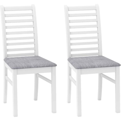 COSTWAY Set di 2 Sedie da Pranzo in Legno, Sedie da Cucina con Schienale Alto e Curvato, Seduta Imbottita e Gambe in Legno di Gomma, per Sala da Pranzo, Soggiorno e Ristorante
