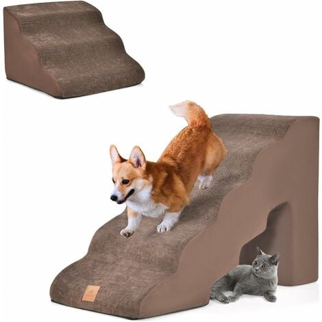 Dog Stairs Pet 3 Gradini Scale per Cane di piccola taglia Cat Dog House Pet  Rampa Scala antiscivolo Rimovibile Cani Letto Scale Pet Forniture