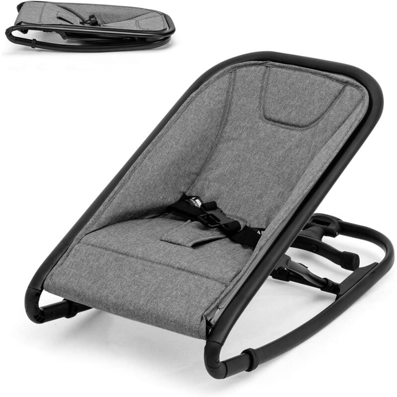 

Silla Mecedora 2 en 1 para Niños, Hamaca Portátil Siilita Plegable para Niños con 2 Modalidades Carga 5 kg (Gris) - Costway