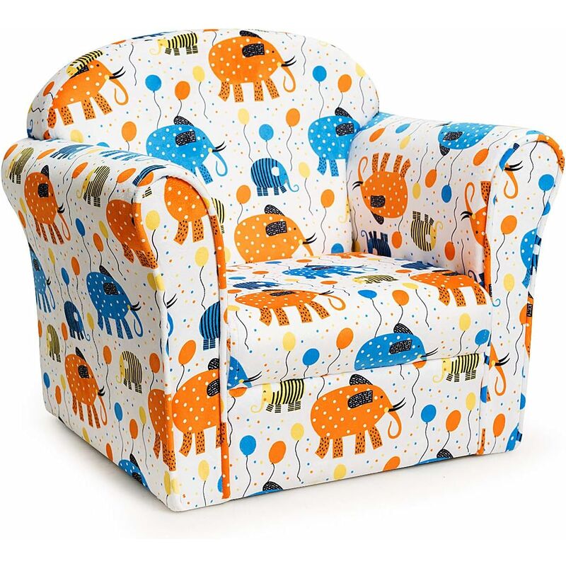 

Sillón para Niños con Patrón Animado Sofá Individual para Infantil de Espuma (Multicolor) - Costway