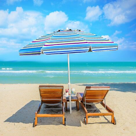 Strand Sonnenschirm Faltbar Strandschirm Balkonschirm für Sommer 