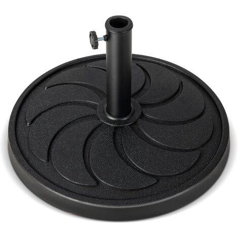COSTWAY Sonnenschirmständer 18 kg, runder Schirmständer für Schirmstangen von 38/48 mm, Ø54 cm Marktschirmständer Sonnenschirmfuß für Garten, Balkon