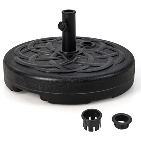 COSTWAY Sonnenschirmständer 23 Liter / 39 kg befüllbar mit Wasser oder Sand, Schirmständer für Schirmstangen von 38/48 mm, Ø56 cm Marktschirmständer Sonnenschirm Ständer für Garten, Balkon