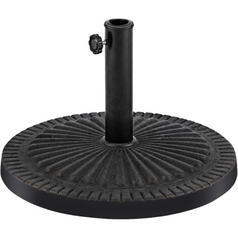 COSTWAY Sonnenschirmständer Φ49cm, Marktschirmständer rund, Schirmständer Balkonschirmständer für 38/48mm Gestänge Sonnenschirmfuß