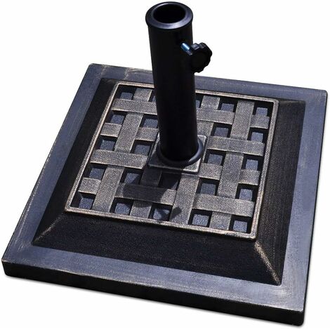 COSTWAY Sonnenschirmstaender Marktschirmstaender Balkonschirmstaender Sonnenschirm Staender bronzen fuer die φ38mm oder φ48mm Schirmstange