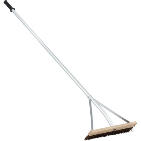 COSTWAY Spazzola per Tetto con Foglie, Scopa da Esterno Regolabile 165-626 CM con 5 Aste di Estensione in Alluminio Leggero, Rastrello per Tetto per Rimuovere Foglie, Aghi e Pigne