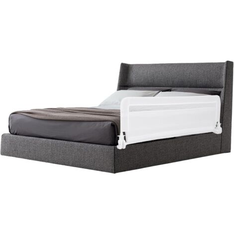 COSTWAY Sponda da Letto per Bambini 120 cm, Barriera Pieghevole per Letto, con Cintura di Sicurezza, Sponda di Sicurezza per Bambini, per Letti Singoli, Doppi, 120 x 41 x 42 cm (120 cm,Bianco)