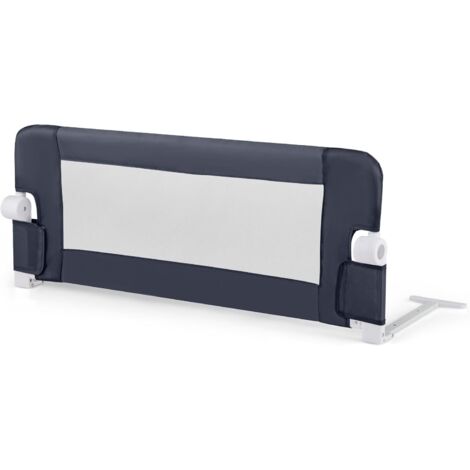 COSTWAY Sponda Letto per Bambini 105/120/150 cm, Barriera di Sicurezza per Neonati, Barriera Letto Pieghevole e Portatile, con Cinghia di Sicurezza (Grigio Scuro, 105 x 38 x 43 cm)