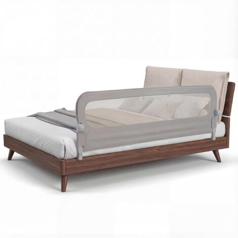 COSTWAY Sponda Letto per Bambini 200 cm,per Neonati,Altezza Regolabile a 3 Livelli,Grigio