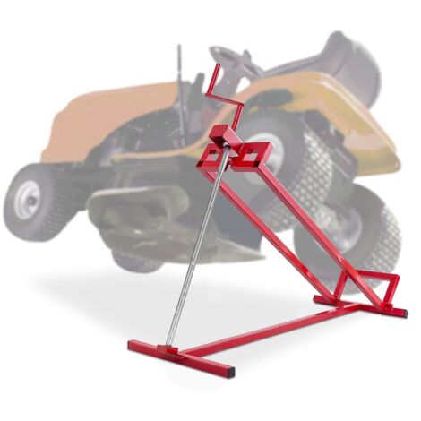 COSTWAY Stand for Lawn Mowers Folding Maintenance Lift with Hand Crank Adjustable Height