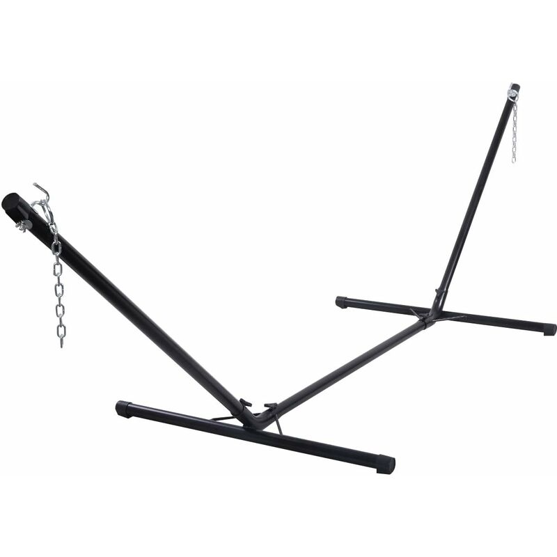 Support de hamac en Acier 320x100x110cm durable jusqu'à 120kg noir - Costway