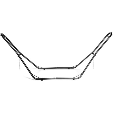 COSTWAY Supporto Universale, Telaio per Amaca Regolabile, Capacità 200 kg, 2 Persone, Adatto per Amache da 2,75 a 3,6 m di Lunghezza, per Terrazza Esterna Coperta da Giardino, Nero (amaca non inclusa)