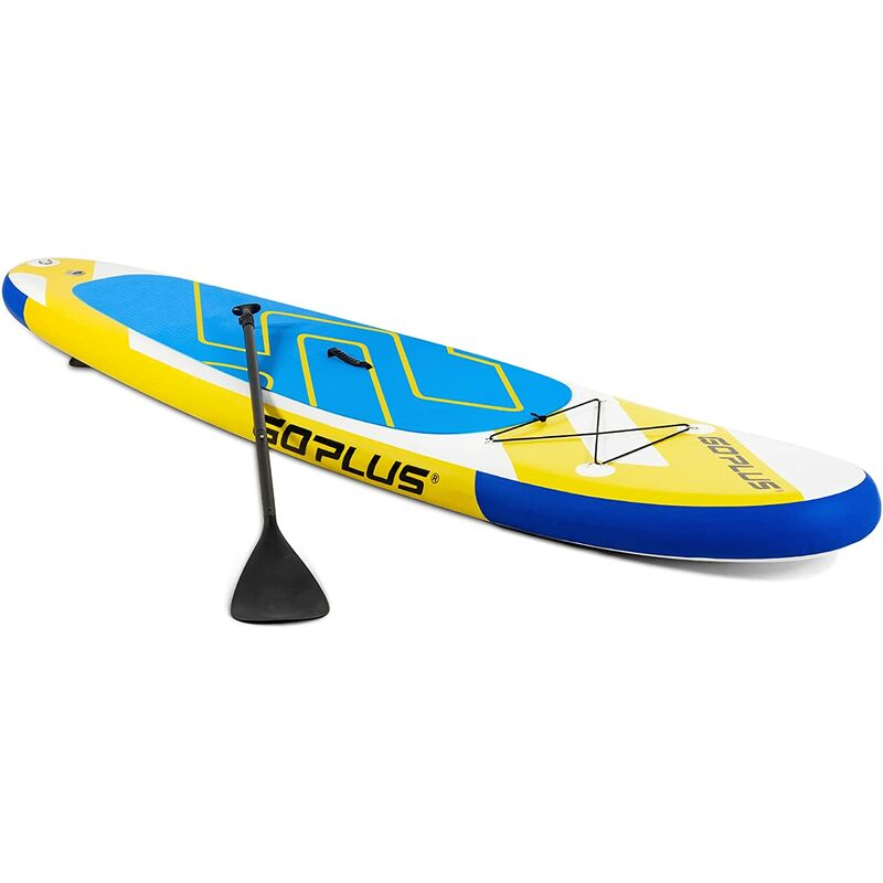 

COSTWAY Tabla de Paddle Inflable 335 x 76 x 15 cm Sup Board con Accesorios Superficie Antideslizante Amarillo