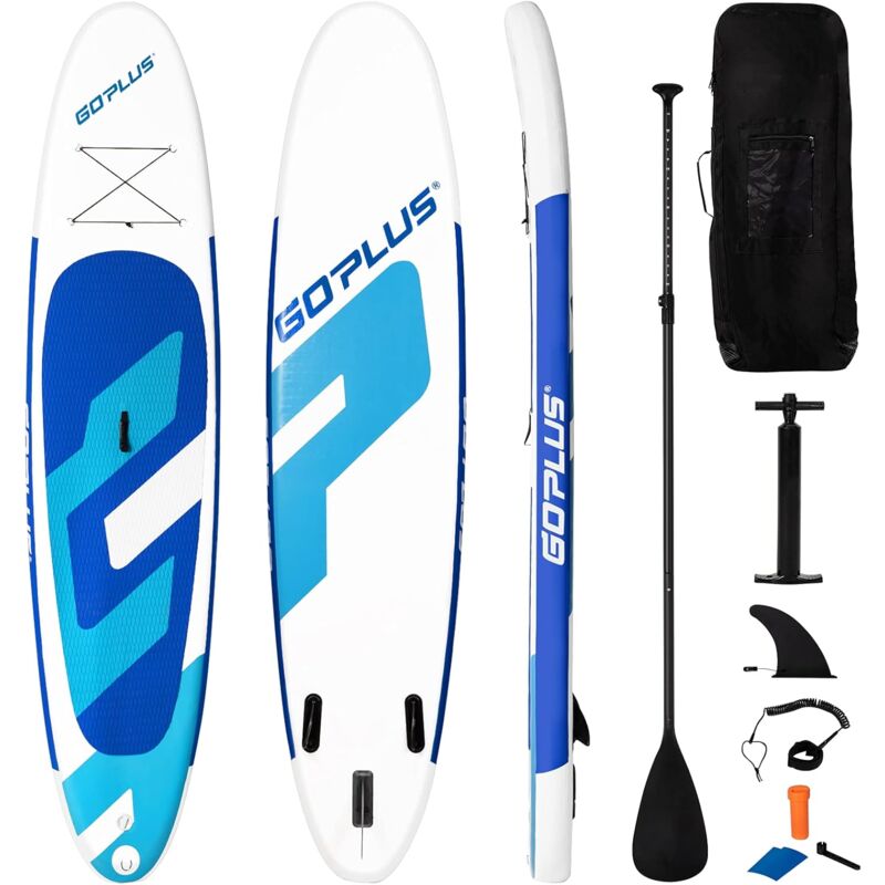 

COSTWAY Tabla de Paddle Inflable 335 x 76 x 15 cm Sup Board con Accesorios Superficie Antideslizante Azul Oscuro