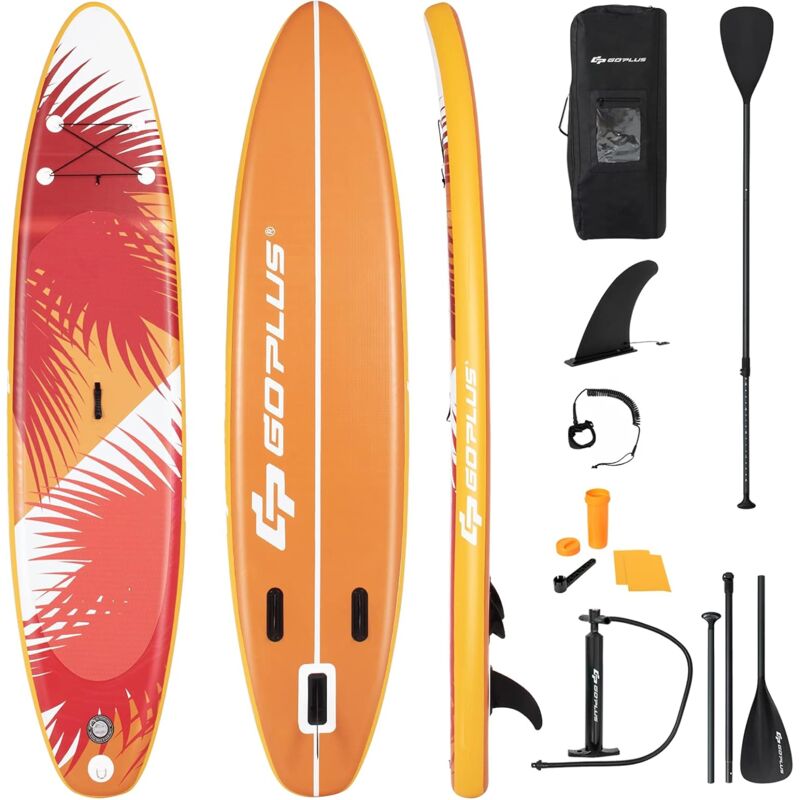 

COSTWAY Tabla de Paddle Sup Board Inflable 320x76x15cm Superficie Antideslizante con Accesorios Sup, Bolsa de Transporte Impermeable y Remo Regulable