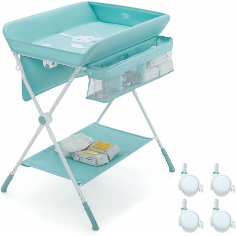 COSTWAY Table à langer pour bébé, table de lavage portable polyvalente avec hauteur réglable