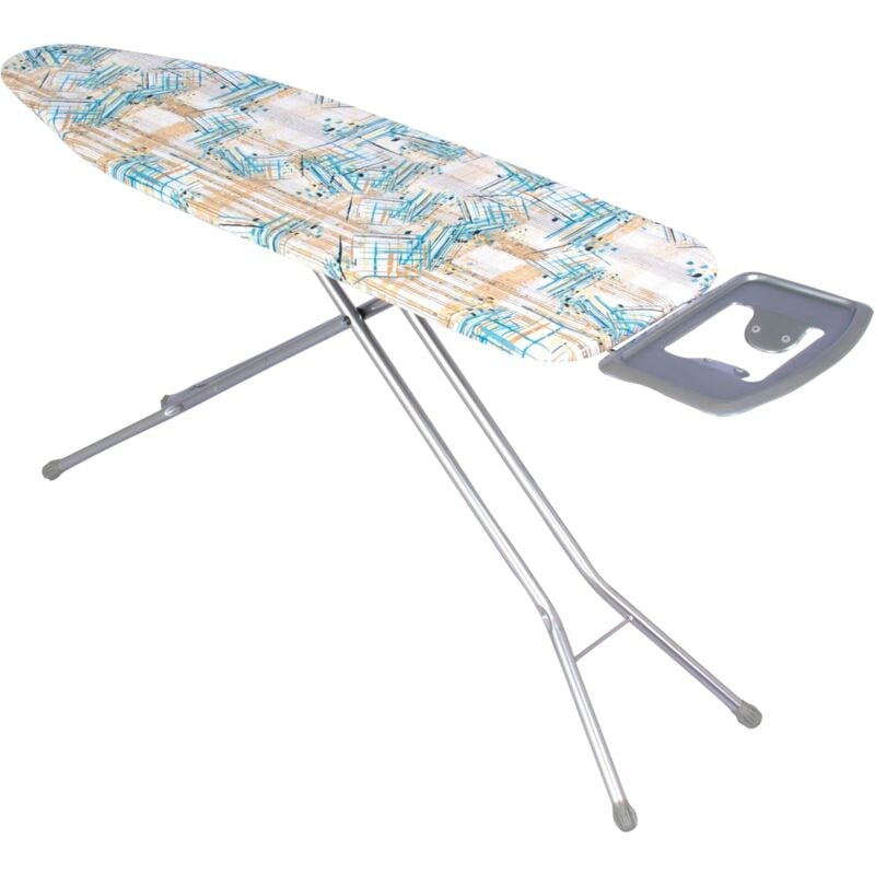 Table à Repasser Pliable avec Repose-Fer, Planche à Repasser Pliable, 7 Hauteurs Réglables, Cadre en Acier au Carbone, Design Compact pour Dortoir,