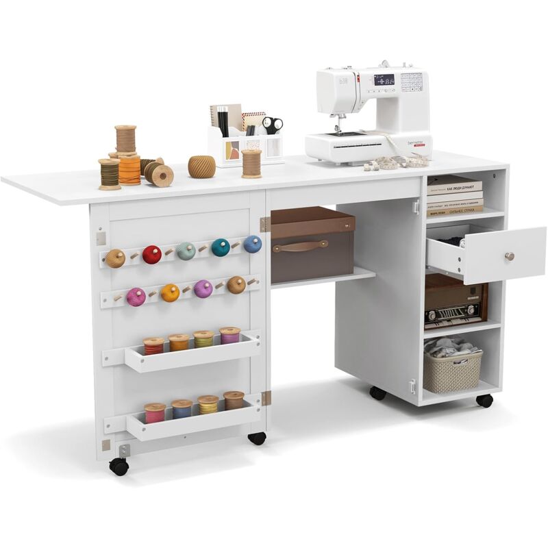 COSTWAY Table de Couture Pliante