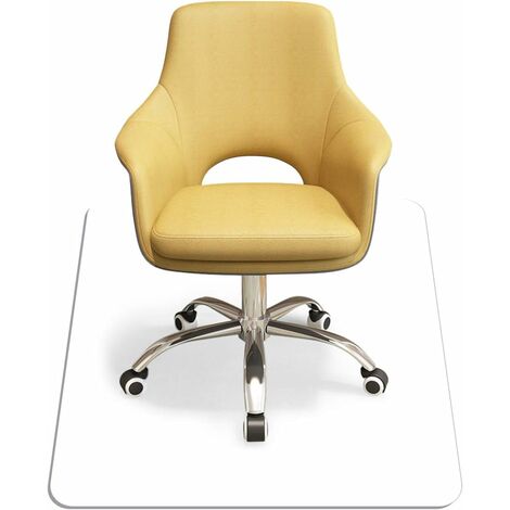 COSTWAY Tapis Prot��ge-Sol Tapis de protection sol pour chaise/fauteuil de bureau 120x120cm en PVC Transparant