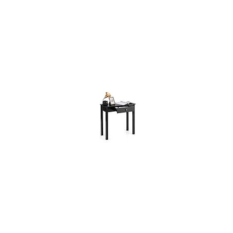 COSTWAY Tavolo Consolle con Cassetto, Tavolo d’Ingresso con Gambe in Legno Massello, Tavolo Moderno per Soggiorno, Bagno, Ingresso e Corridoio, 71 x 30 x 71 cm, Portata 50 kg (Nero)