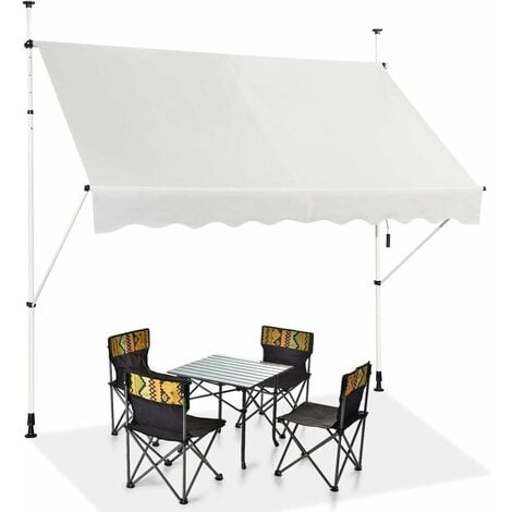 Tenda da sole motorizzata 300 cm estensione 200 cm grigio scuro con  interruttore